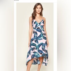 Sugarlips Blue and Pink High Low Dress